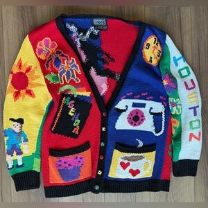 Vintage Berek Hand-Knit Pima Cotton “Houston” Large Incredible